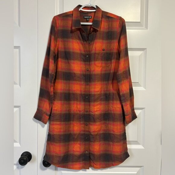 Toad&Co Re-Form Flannel Plaid Shirtdress - Picture 2 of 9